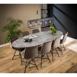 Inside 75 Table à Manger OVALE 240 Cm En Béton Effet 3D -Vente-unique shop table a manger ovale 240 cm en beton effet 3d 11006740 28741708 1140x1140