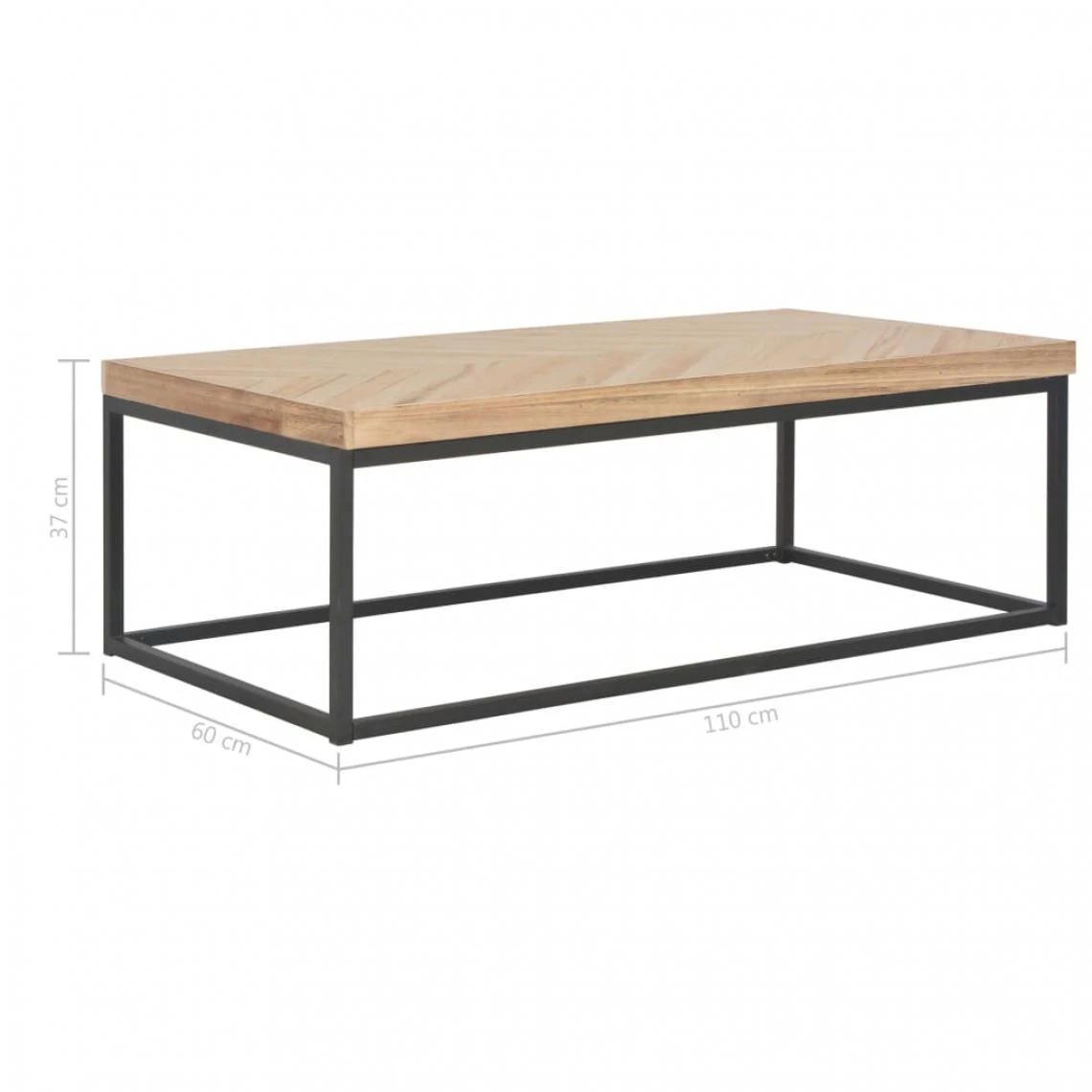 Chunhelife Table Basse 110 X 60 X 37 Cm Bois Massif 7 Chunhelife Table Basse 110 X 60 X 37 Cm Bois Massif – Image 5