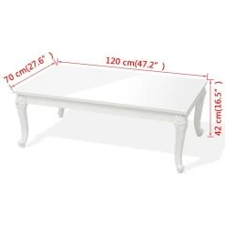 SANS MARQUE Table Basse 120 X 70 X 42 Cm Laquée Blanche - Blanc -Vente-unique shop table basse 120 x 70 x 42 cm laquee blanche blanc 11699396 30819198 1140x1140