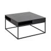 MES Table Basse 2 Niches 80x80x40 Cm En Chêne Et Métal Noir -Vente-unique shop table basse 2 niches 80x80x40 cm en chene et metal noir 13486658 36910920 1140x1140