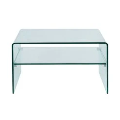 Marque Generique Table Basse Carrée STILEOS - Double Plateau - Verre Trempé -Vente-unique shop table basse 320435