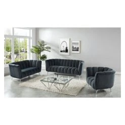 Marque Generique Table Basse MELKIOR - Verre Trempé & Acier Inoxydable -Vente-unique shop table basse 343737