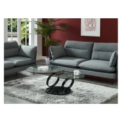 Marque Generique Table Basse Avec Plateaux Pivotants JOLINE - Verre Trempé Transparent... -Vente-unique shop table basse 351347