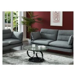 Marque Generique Table Basse Avec Plateaux Pivotants JOLINE - Verre Trempé Transparent... -Vente-unique shop table basse 351349