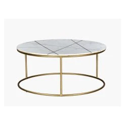Marque Generique Table Basse ORNEA - Marbre Et Métal Doré -Vente-unique shop table basse 353429 1