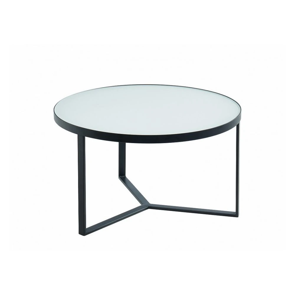 Marque Generique Tables Basses Gigognes JOHANNE - Verre Trempé Blanc & Métal Noir 5 Marque Generique Tables Basses Gigognes JOHANNE - Verre Trempé Blanc & Métal Noir – Image 3