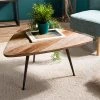 MES Table Basse 75,5x70x40 Cm En Teck Recyclé Et Métal - APPOLINE