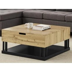 Vente-unique Table Basse Avec 2 Plateaux Relevables - MDF Et Acier - Naturel Et Noi... 9 Vente-unique Table Basse Avec 2 Plateaux Relevables - MDF Et Acier - Naturel Et Noi... -Vente-unique shop table basse avec 2 plateaux relevables mdf et acier naturel et noir balerin 13851630 38411186 1140x1140