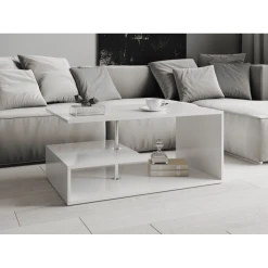 MPC Table Basse Blanche 41 X 91 X 52,6 Cm (hxlxp)