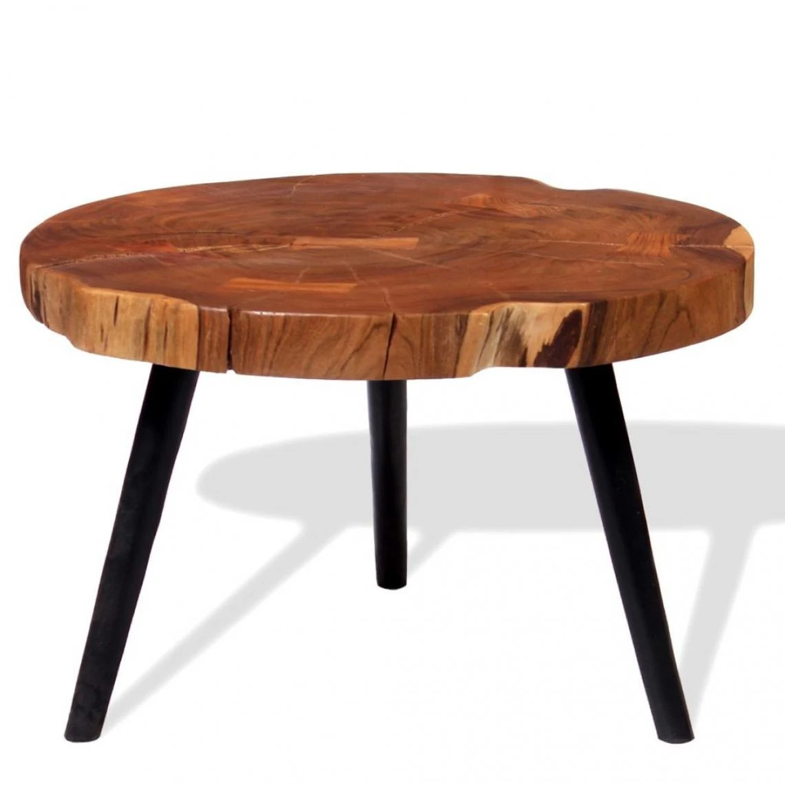 SANS MARQUE Table Basse Bois D'acacia Massif (55-60) X 40 Cm - Brun 3 SANS MARQUE Table Basse Bois D'acacia Massif (55-60) X 40 Cm - Brun