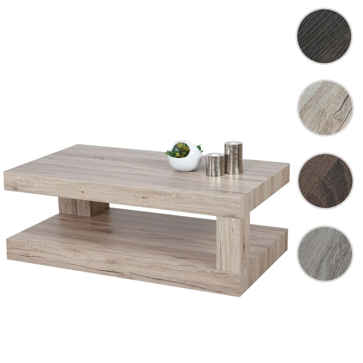 Mendler Table Basse De Salon HWC-A32, Structure 3D FSC 40x110x60cm ~ Aspect Ch... 3 Mendler Table Basse De Salon HWC-A32, Structure 3D FSC 40x110x60cm ~ Aspect Ch...