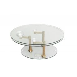 Vente-unique shop -Vente-unique shop table basse double cooper plateaux pivotants en verre et pietement cuivre 11006540 28740952 1140x1140