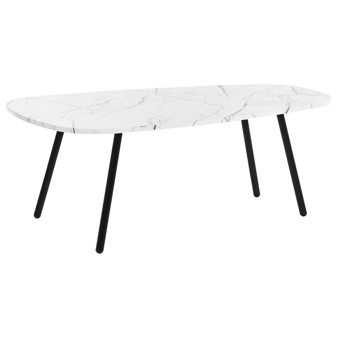 Beliani Table Basse Effet Marbre Blanc Et Noir BIDDLE 3 Beliani Table Basse Effet Marbre Blanc Et Noir BIDDLE