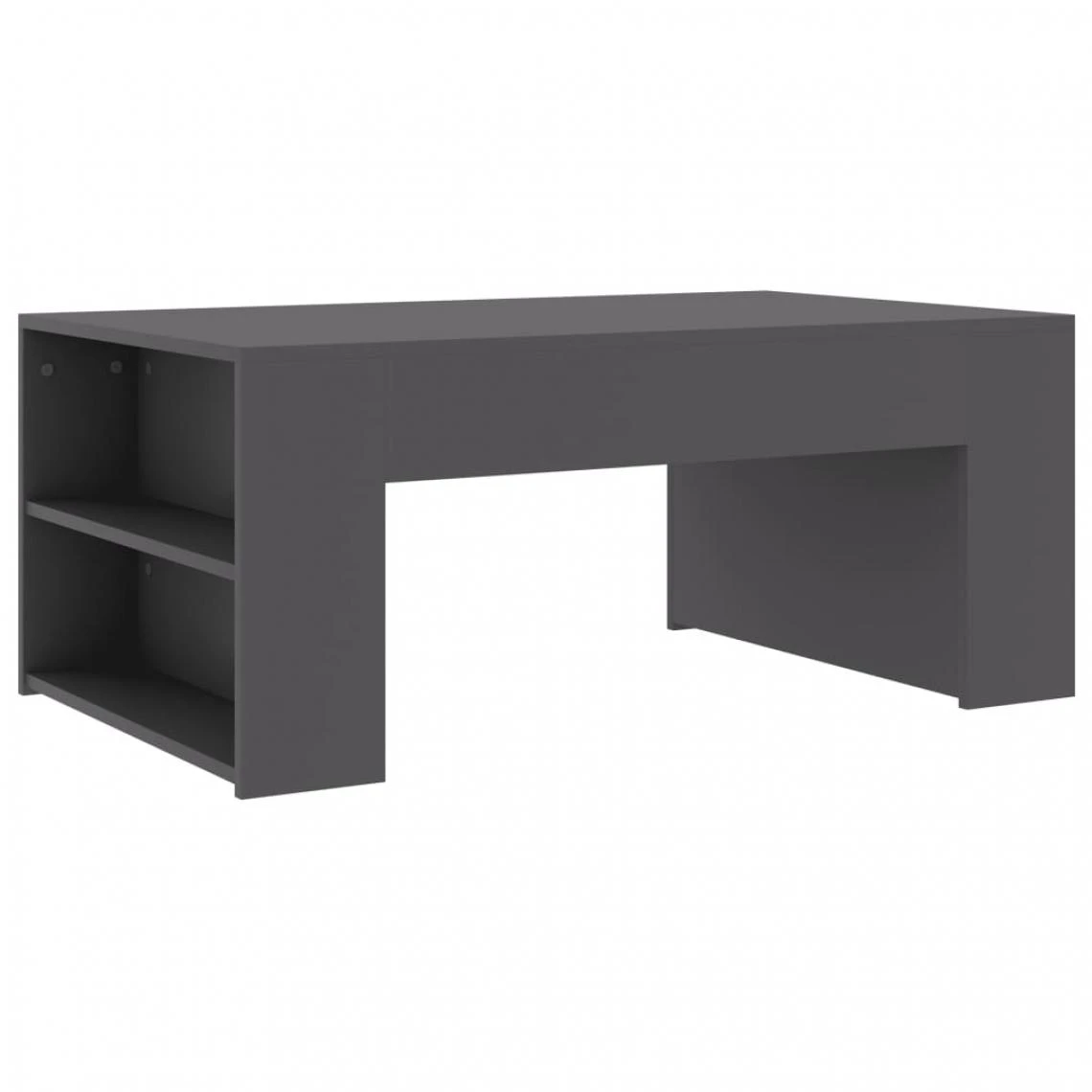 Chunhelife Table Basse Gris 100x60x42 Cm Aggloméré 4 Chunhelife Table Basse Gris 100x60x42 Cm Aggloméré – Image 2