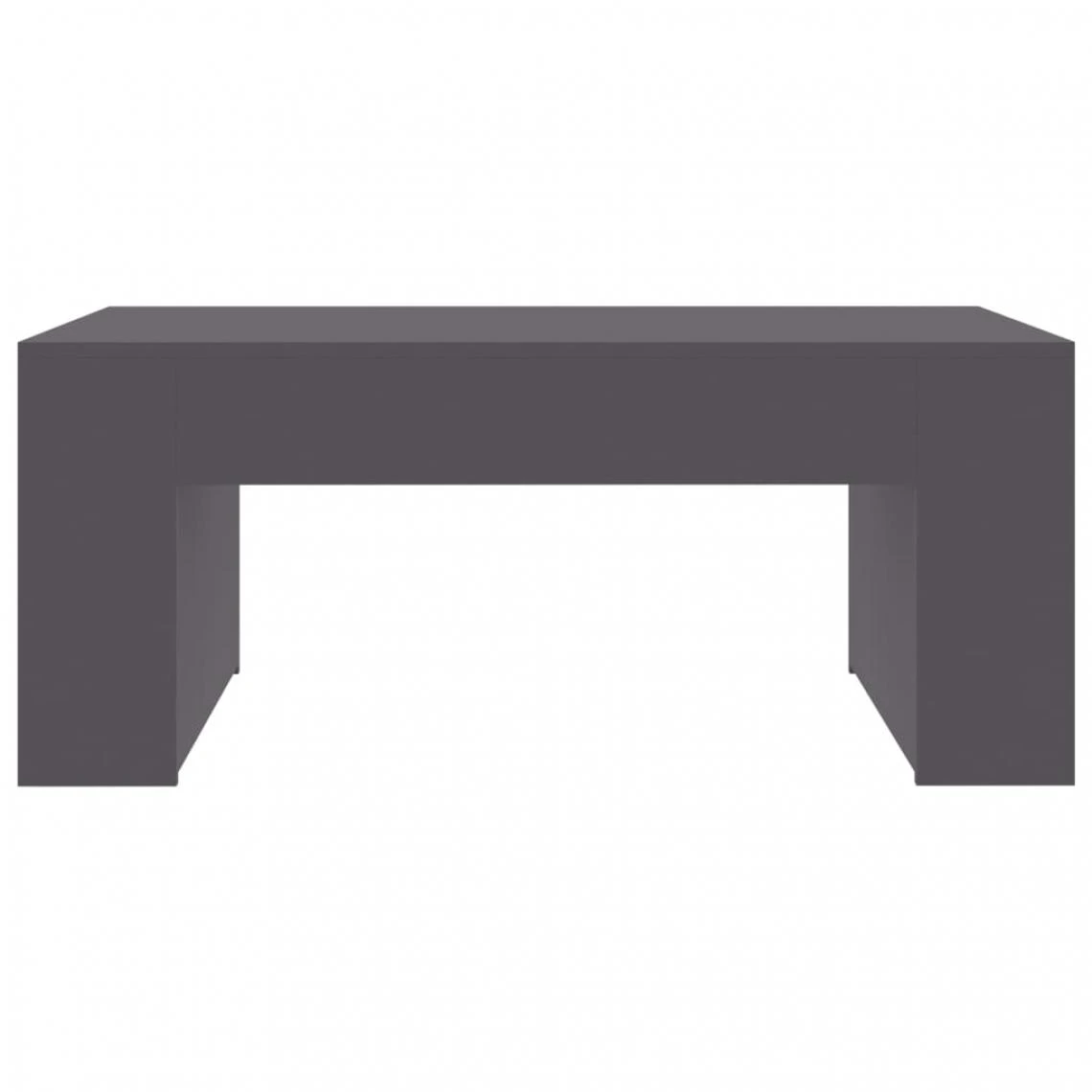 Chunhelife Table Basse Gris 100x60x42 Cm Aggloméré 6 Chunhelife Table Basse Gris 100x60x42 Cm Aggloméré – Image 4