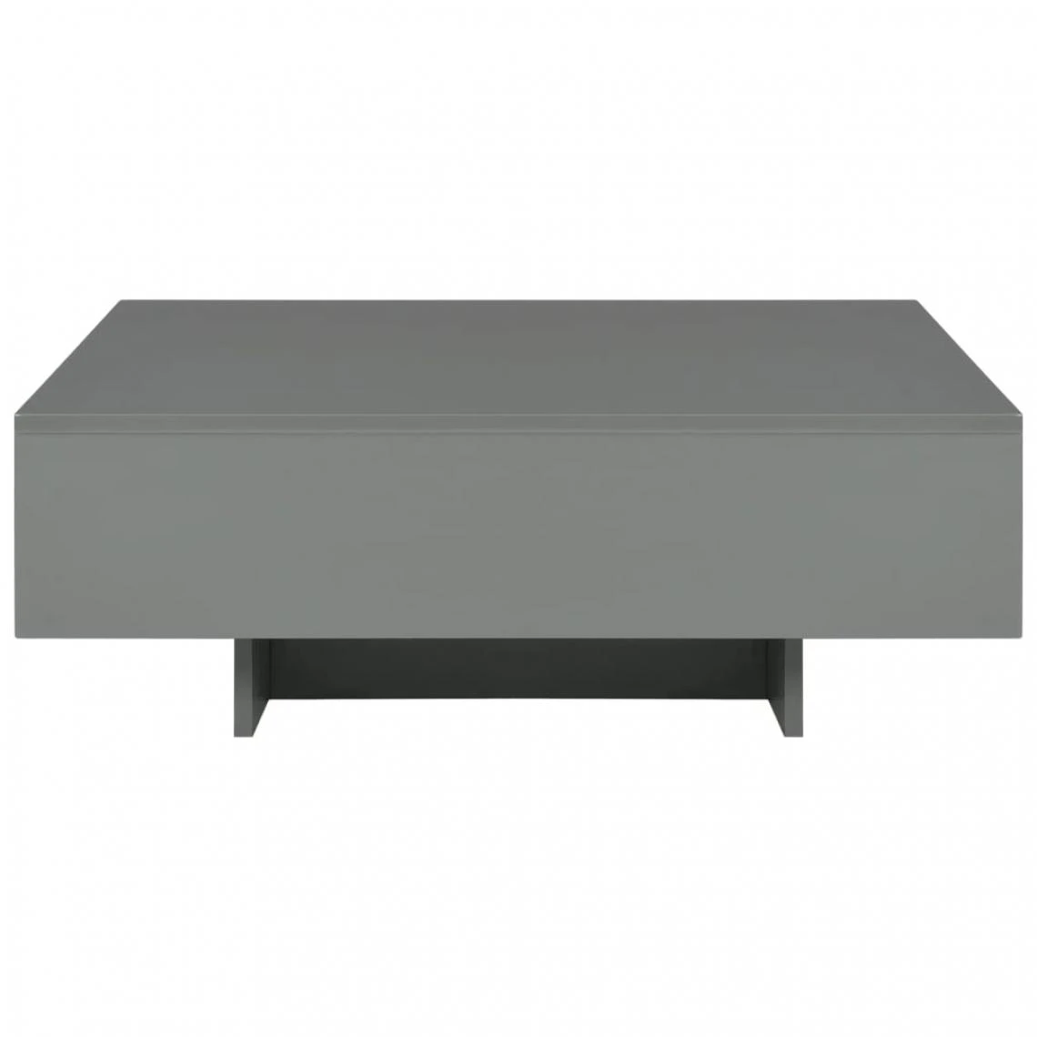 Chunhelife Table Basse Gris Brillant 85 X 55 X 31 Cm MDF 5 Chunhelife Table Basse Gris Brillant 85 X 55 X 31 Cm MDF – Image 3