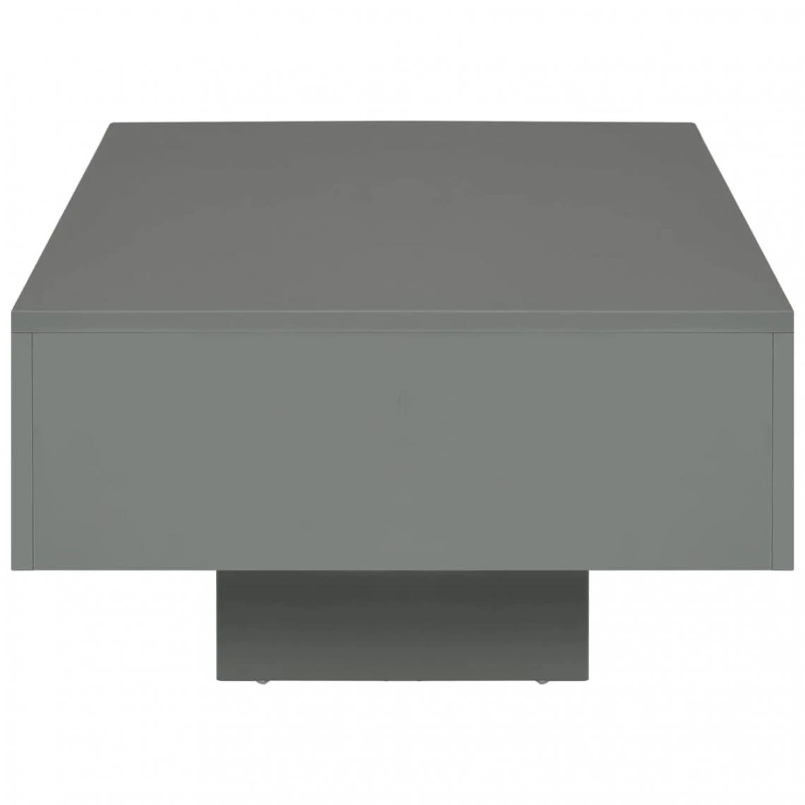 Chunhelife Table Basse Gris Brillant 85 X 55 X 31 Cm MDF 6 Chunhelife Table Basse Gris Brillant 85 X 55 X 31 Cm MDF – Image 4