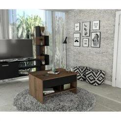 SANS MARQUE Table Basse Relevable 90 Cm Châtaignier Noir -Vente-unique shop table basse relevable 90 cm chataignier noir 9762130 25276744 1140x1140