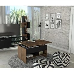 SANS MARQUE Table Basse Relevable 90 Cm Châtaignier Noir -Vente-unique shop table basse relevable 90 cm chataignier noir 9762130 25276746 1140x1140