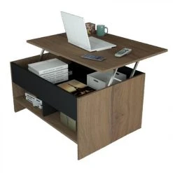 SANS MARQUE Table Basse Relevable 90 Cm Châtaignier Noir -Vente-unique shop table basse relevable 90 cm chataignier noir 9762130 25276748 1140x1140