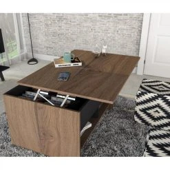 SANS MARQUE Table Basse Relevable 90 Cm Châtaignier Noir -Vente-unique shop table basse relevable 90 cm chataignier noir 9762130 25276750 1140x1140