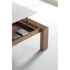 Inside 75 Table Basse Relevable Ovale SWANN 115x65cm Noyer Plateau Céramique Ar... -Vente-unique shop table basse relevable ovale swann 115x65cm noyer plateau ceramique argent 11007120 28743186 1140x1140