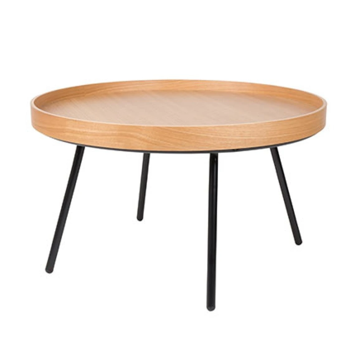 MES Table Basse Ronde 78 Cm En Bois Naturel Et Pieds Noirs 3 MES Table Basse Ronde 78 Cm En Bois Naturel Et Pieds Noirs