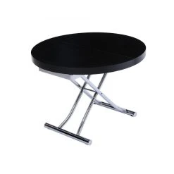 Inside 75 Table Basse Ronde Relevable Et Extensible SATURNA Bois Noir Diamètre... -Vente-unique shop table basse ronde relevable et extensible saturna bois noir diametre 105 x 105135 cm 11006706 28741578 1140x1140