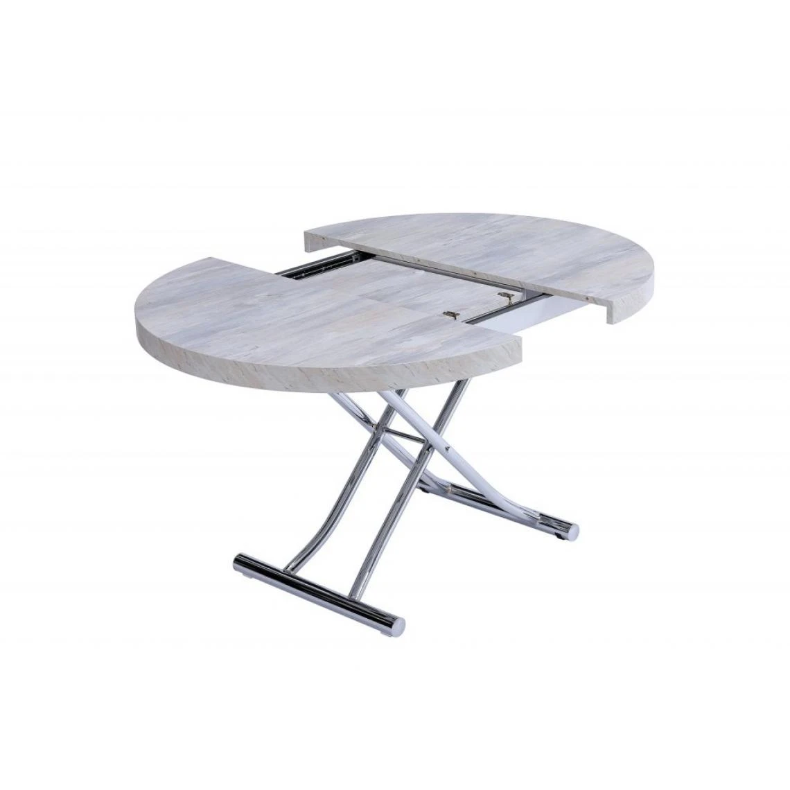 Inside 75 Table Basse Ronde Relevable Et Extensible SATURNA Coloris Vintage Diam... – Image 5