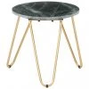 Chunhelife Table Basse Vert 40x40x40 Cm Pierre Véritable Et Texture Marbre