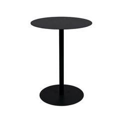 MES Table Bistrot Ronde 57x75 Cm En Acier Noir - SNOW