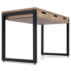 Ds Meubles Table Bureau ICub Strong 1 Grand Tiroir 60x120x75cm Noir Effect-Vintag... -Vente-unique shop table bureau icub strong 1 grand tiroir 60x120x75cm noir effect vintage 10284190 26548722 1140x1140