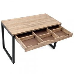 Ds Meubles Table Bureau ICub Strong 1 Grand Tiroir 60x120x75cm Noir Effect-Vintag... -Vente-unique shop table bureau icub strong 1 grand tiroir 60x120x75cm noir effect vintage 10284190 26548726 1140x1140