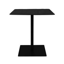 MES Table Carrée 70x75 Cm Décor Pin Noir Et Métal - BRAZA