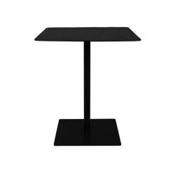 MES Table Carrée 70x93 Cm Décor Pin Noir Et Métal - BRAZA