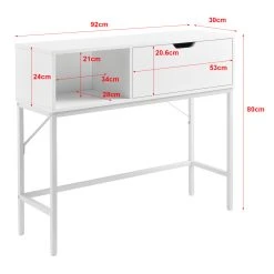 Table Console Tranemo 92 X 30 X 80 Cm Blanc [en.casa] -Vente-unique shop table console tranemo 92 x 30 x 80 cm blanc encasa 11360178 29678384 384 1140x1140
