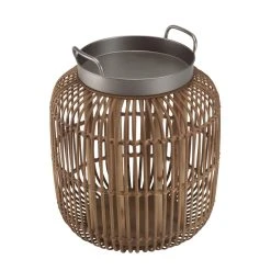 MACABANE Table D’appoint Avec Poignées Plateau Métal Noir Pieds Rotin VICT... -Vente-unique shop table dappoint avec poignees plateau metal noir pieds rotin victoire 739204 1140x1140