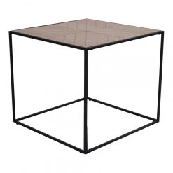 HOUSE NORDIC Table D'appoint Carrée En Bois Et Métal FREEMAN