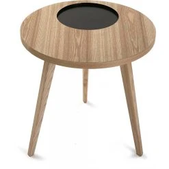 3S. X Home Table D'Appoint En Bois Noir GOSAR
