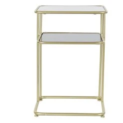 Pegane Table D'appoint En Métal Doré Et Verre - Longueur 40 X Profondeur 31... -Vente-unique shop table dappoint en metal dore et verre longueur 40 x profondeur 31 x hauteur 61 cm 13509124 37006860 1140x1140