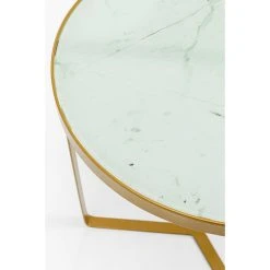 Kare Design Table D'Appoint Imitation Marbre En Verre Trempé D.45 Et Piétement E... -Vente-unique shop table dappoint imitation marble en verre trempe d45 et pietement en acier dore oriane design 1195829 6 1140x1140