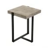 3S. X Home Table D'Appoint Métal Noir 40x40cm KIPPEN