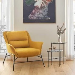 Tousmesmeubles Table D'appoint Ovale Métal Noir/Verre - TEULAT NIX -Vente-unique shop table dappoint ovale metal noirverre teulat nix 10901648 28474818 1140x1140