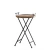 Chehoma Table D'appoint Plateau Bois Sur Pied