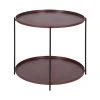 MES Table D'appoint Ronde Double Plateau 59x59x48 Cm En Métal Marron -Vente-unique shop table dappoint ronde double plateau 59x59x48 cm en metal marron 13484462 36907634 1140x1140