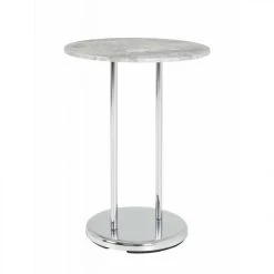 Paris Prix Table D'Appoint Ronde Effet Béton Miguel 55cm Gris