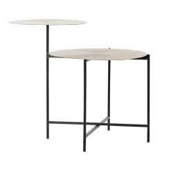 Pegane Table D'appoint Ronde En Aluminium Coloris Doré - Diamètre 73 X Haut...