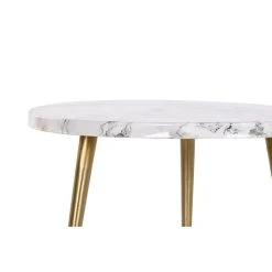 Pegane Table D'appoint Ronde En Marbre Et Aluminium Coloris Blanc Doré - Dia... 6 Pegane Table D'appoint Ronde En Marbre Et Aluminium Coloris Blanc Doré - Dia... -Vente-unique shop table dappoint ronde en marbre et aluminium coloris blanc dore diametre 46 x hauteur 46 cm 13517164 37047478 1140x1140