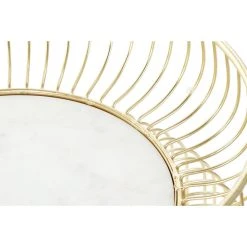 Pegane Table D'appoint Ronde En Marbre Et Fer Coloris Blanc Doré - Diamètre... -Vente-unique shop table dappoint ronde en marbre et fer coloris blanc dore diametre 43 x hauteur 47 cm 13517156 37047446 1140x1140