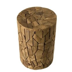 MACABANE Table D'appoint Ronde Mozaïc 30x30cm Bois Teck Lucknow -Vente-unique shop table dappoint ronde mozaic 30x30cm bois teck lucknow design 1207895 1 1140x1140